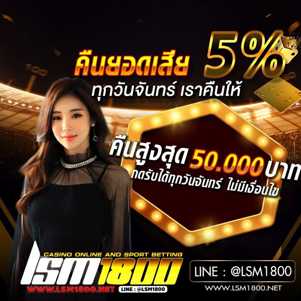 คืนยอดเสีย ทุกวันจันทร์ ไม่จำกัดวงเงิน